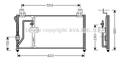 AVA QUALITY COOLING Конденсатор, кондиционер KA5027